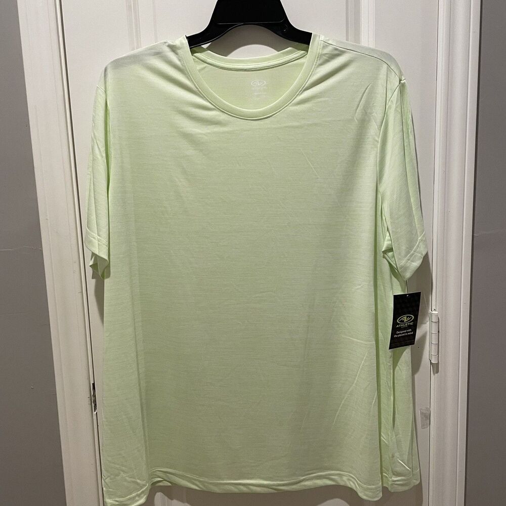 Athletic Works Men's 2XL Core Active Short Sleeve green T-Shirt DriWorks NEW NWT